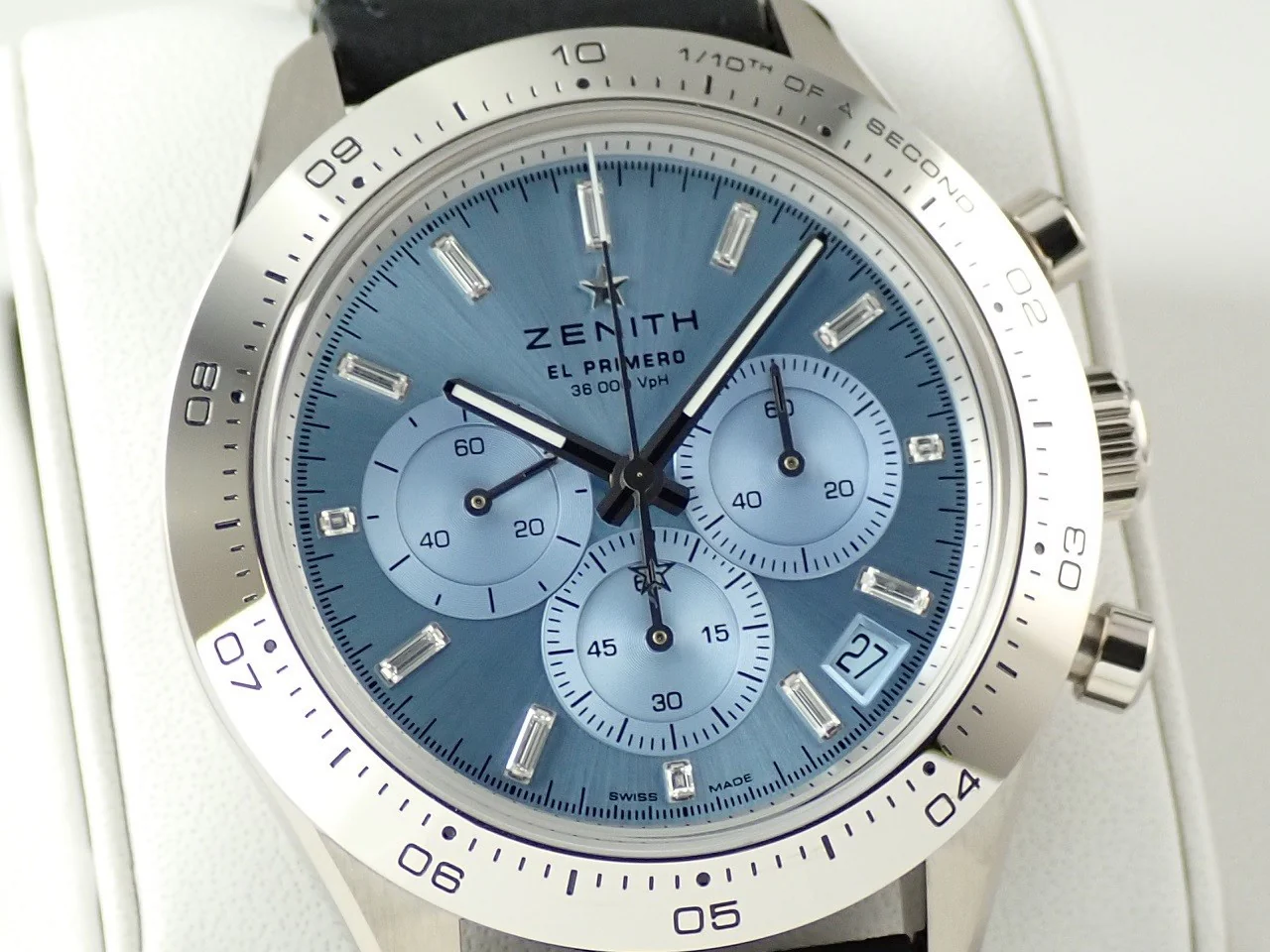 ゼニス クロノマスタースポーツ ヨシダスペシャルエディション Ref.65.3103.3600/53.C920 アクアブルー文字盤 極美品 003VA09P - Image 3