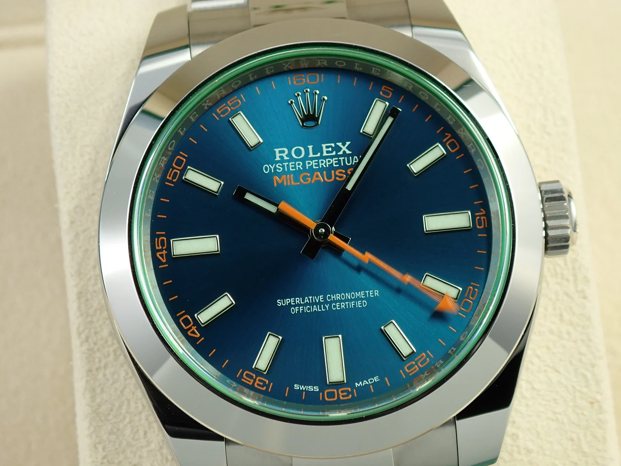 ロレックス ミルガウス Ref.116400GV ステンレススチール Zブルー文字盤 - Image 3