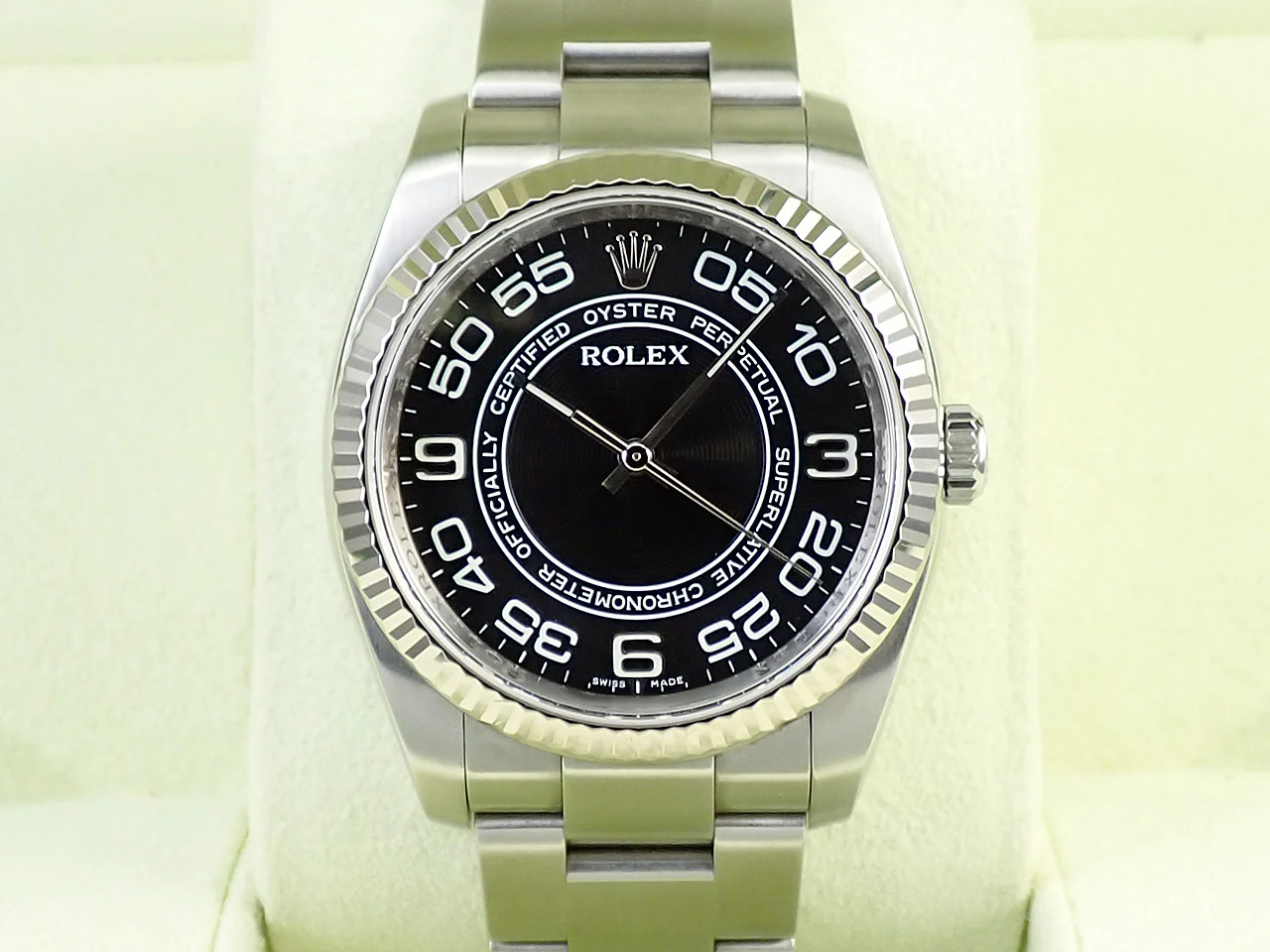 ロレックス オイスターパーペチュアル36 Ref.116034 ステンレススチール/ホワイトゴールド ブラック文字盤 - Image 2