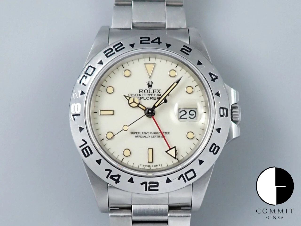 ロレックス エクスプローラーII Ref.16550 ステンレススチール ホワイト文字盤