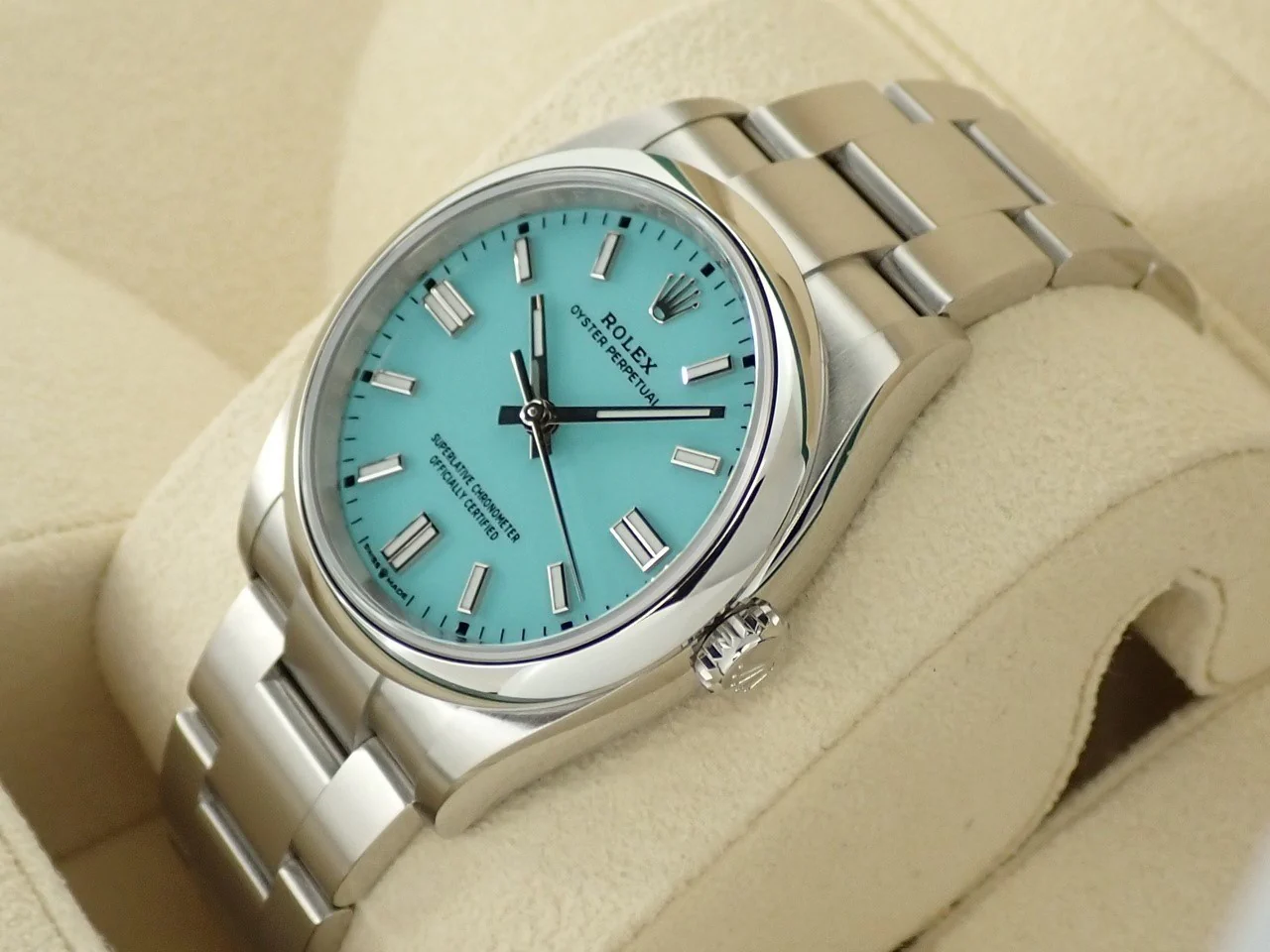 ロレックス オイスターパーペチュアル36 Ref.126000 ステンレススチール ターコイズ文字盤 - Image 4