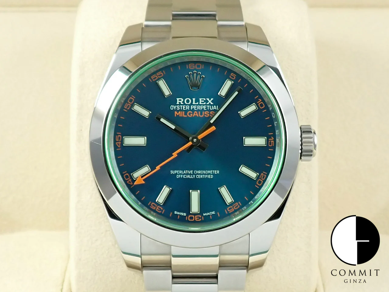 ロレックス ミルガウス Ref.116400GV ステンレススチール Zブルー文字盤