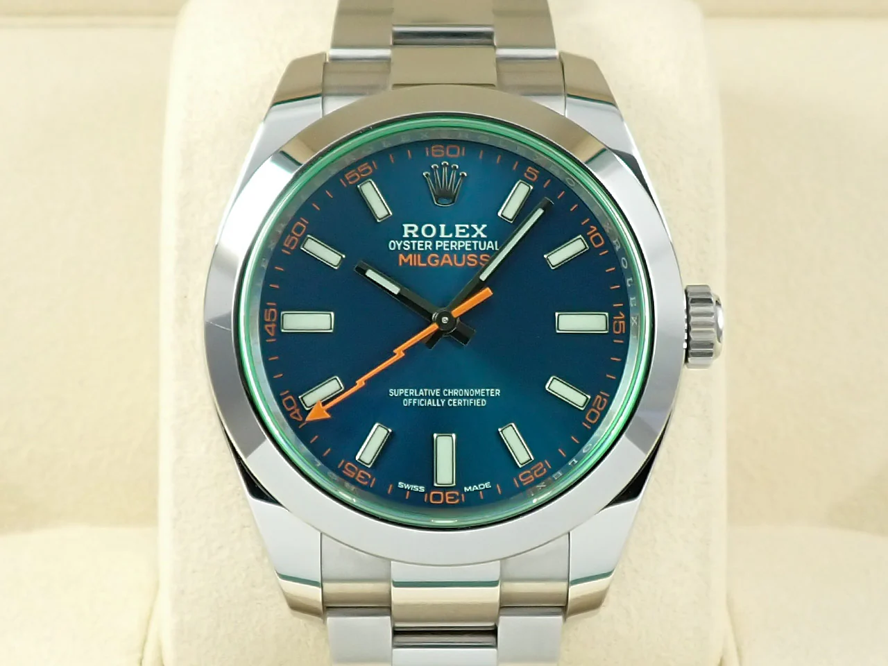 ロレックス ミルガウス Ref.116400GV ステンレススチール Zブルー文字盤 - Image 2