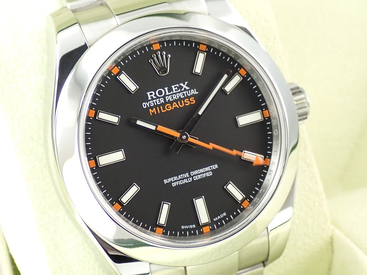 ロレックス ミルガウス Ref.116400 ステンレススチール ブラック文字盤 - Image 3