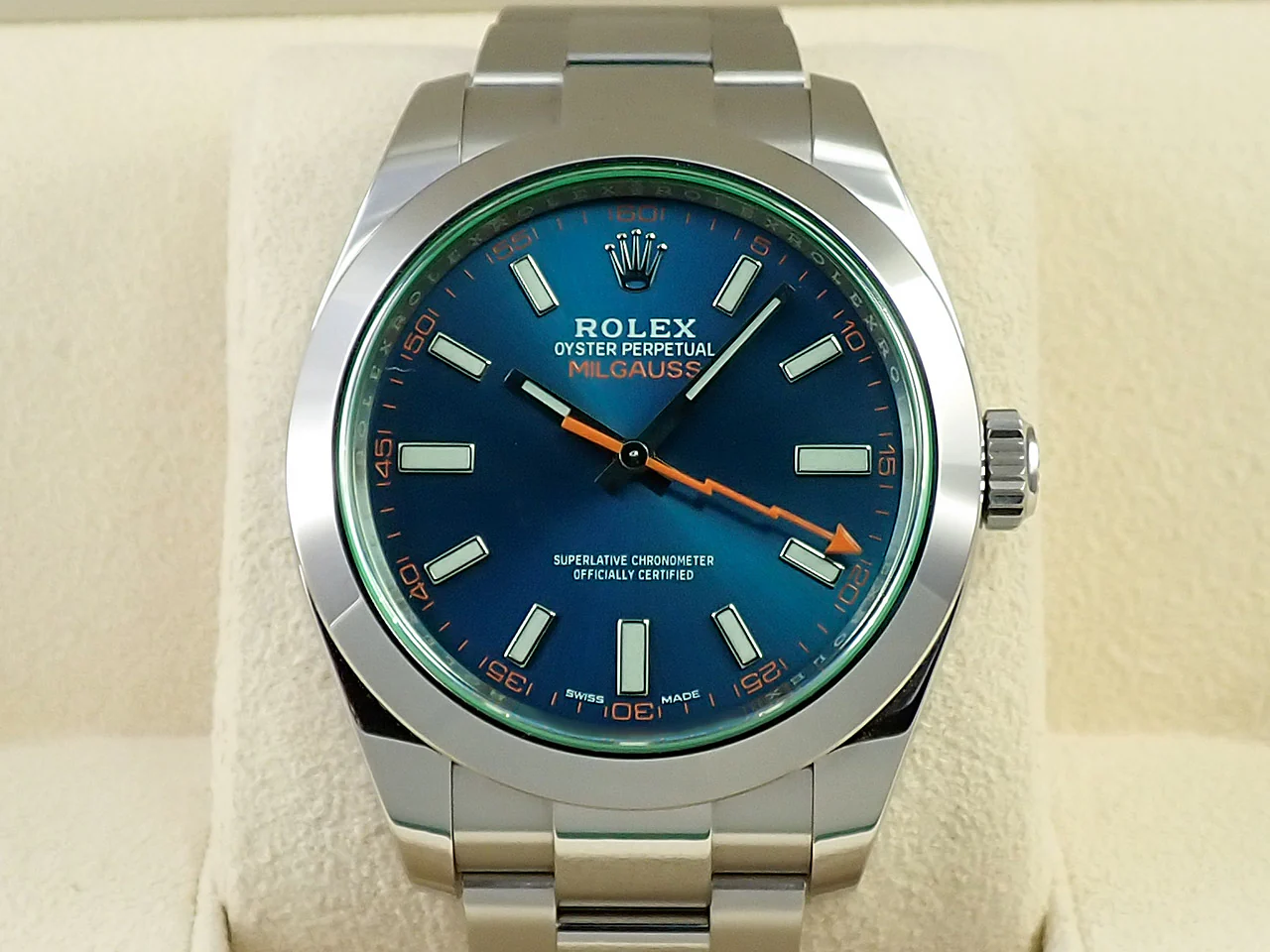 ロレックス ミルガウス Ref.116400GV ステンレススチール Zブルー文字盤 - Image 2