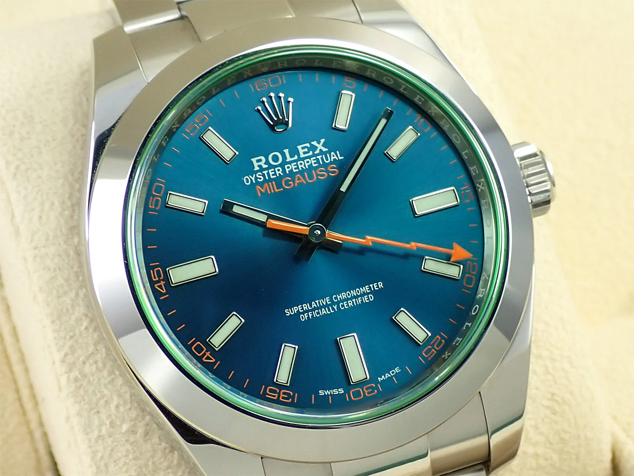 ロレックス ミルガウス Ref.116400GV ステンレススチール Zブルー文字盤 - Image 3