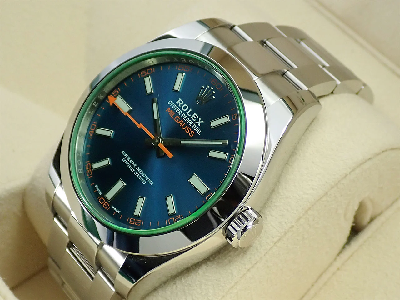 ロレックス ミルガウス Ref.116400GV ステンレススチール Zブルー文字盤 - Image 4