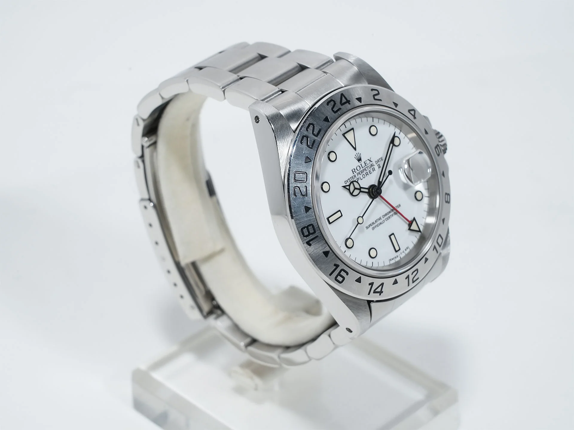 ロレックス エクスプローラーII Ref.16570 ステンレススチール ホワイト文字盤 オイスターブレスレット 中古 22qp9kjn - Image 5
