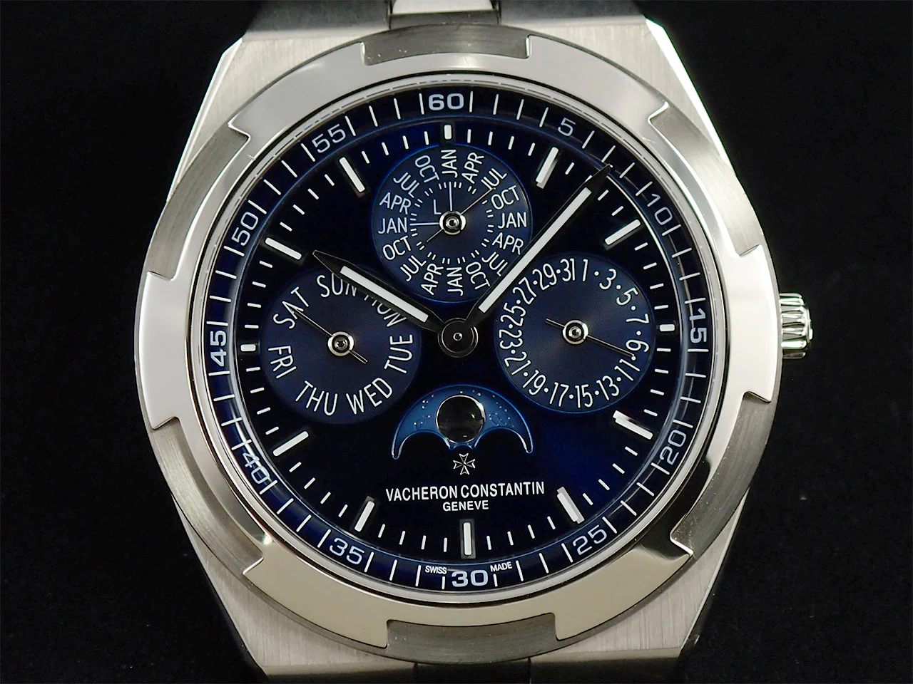 ヴァシュロンコンスタンタン オーヴァーシーズ エクストラフラット パーペチュアルカレンダー Ref.4300V/120G-B945 ブルー文字盤 中古 284M1331 - Image 3
