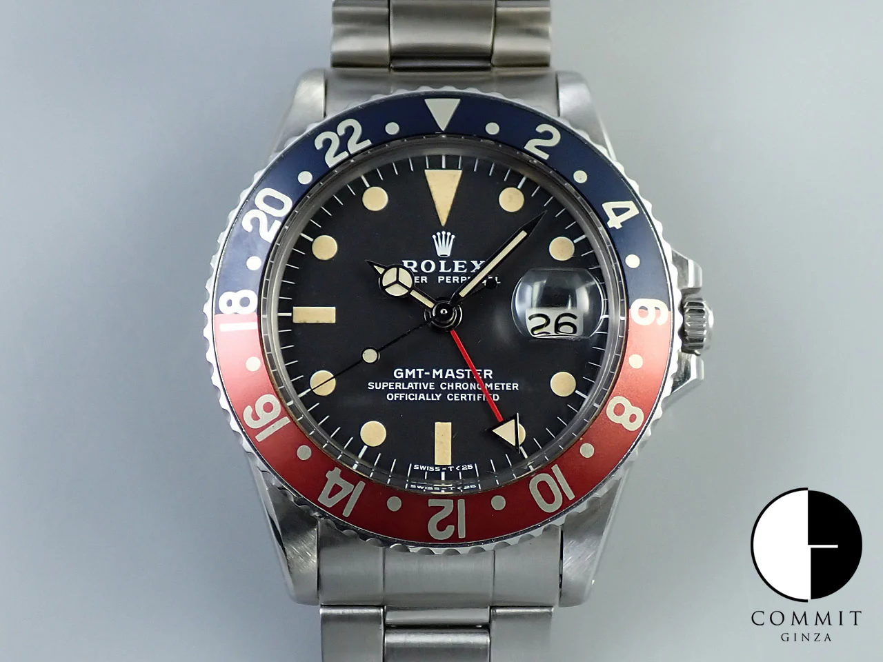 ロレックス GMTマスター Ref.1675 ステンレススチール ブラック文字盤 オイスターブレスレット