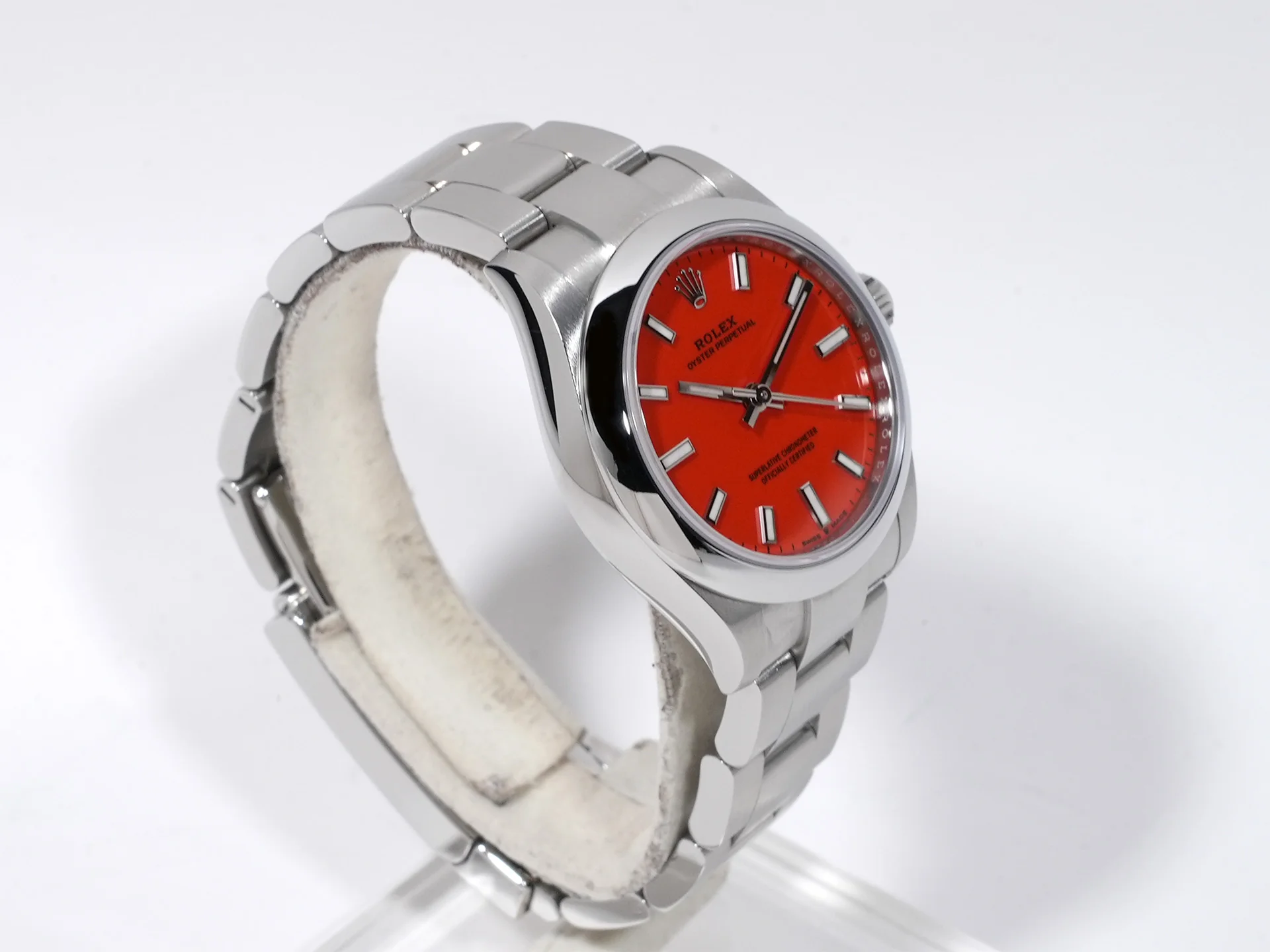 ロレックス オイスターパーペチュアル31 Ref.277200 ステンレススチール コーラルレッド文字盤 - Image 5