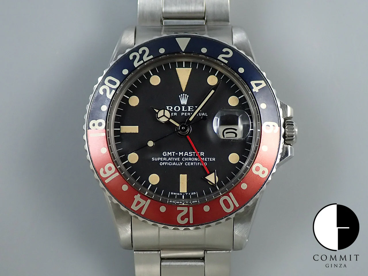 ロレックス GMTマスター Ref.1675 ステンレススチール ブラック文字盤 オイスターブレスレット