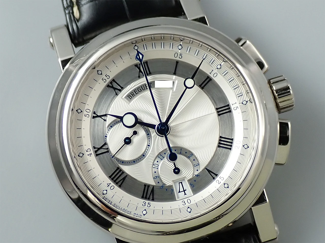 ブレゲ マリーンII クロノグラフ Ref.5827BB/12/5ZU シルバー文字盤 中古 2SR362A6 - Image 3