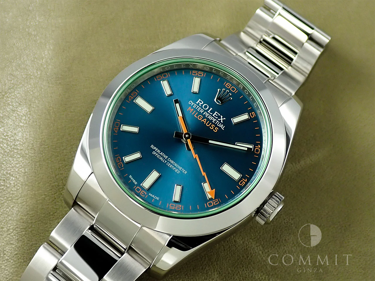 ロレックス ミルガウス Ref.116400GV ステンレススチール Zブルー文字盤 - Image 11