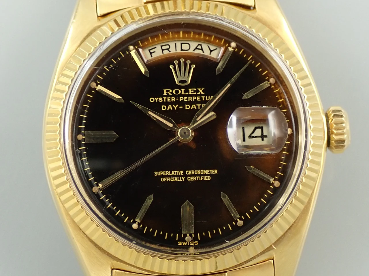 ロレックス デイデイト36 Ref.1803 イエローゴールド ブラック文字盤 中古 2Z68ZVLC - Image 3