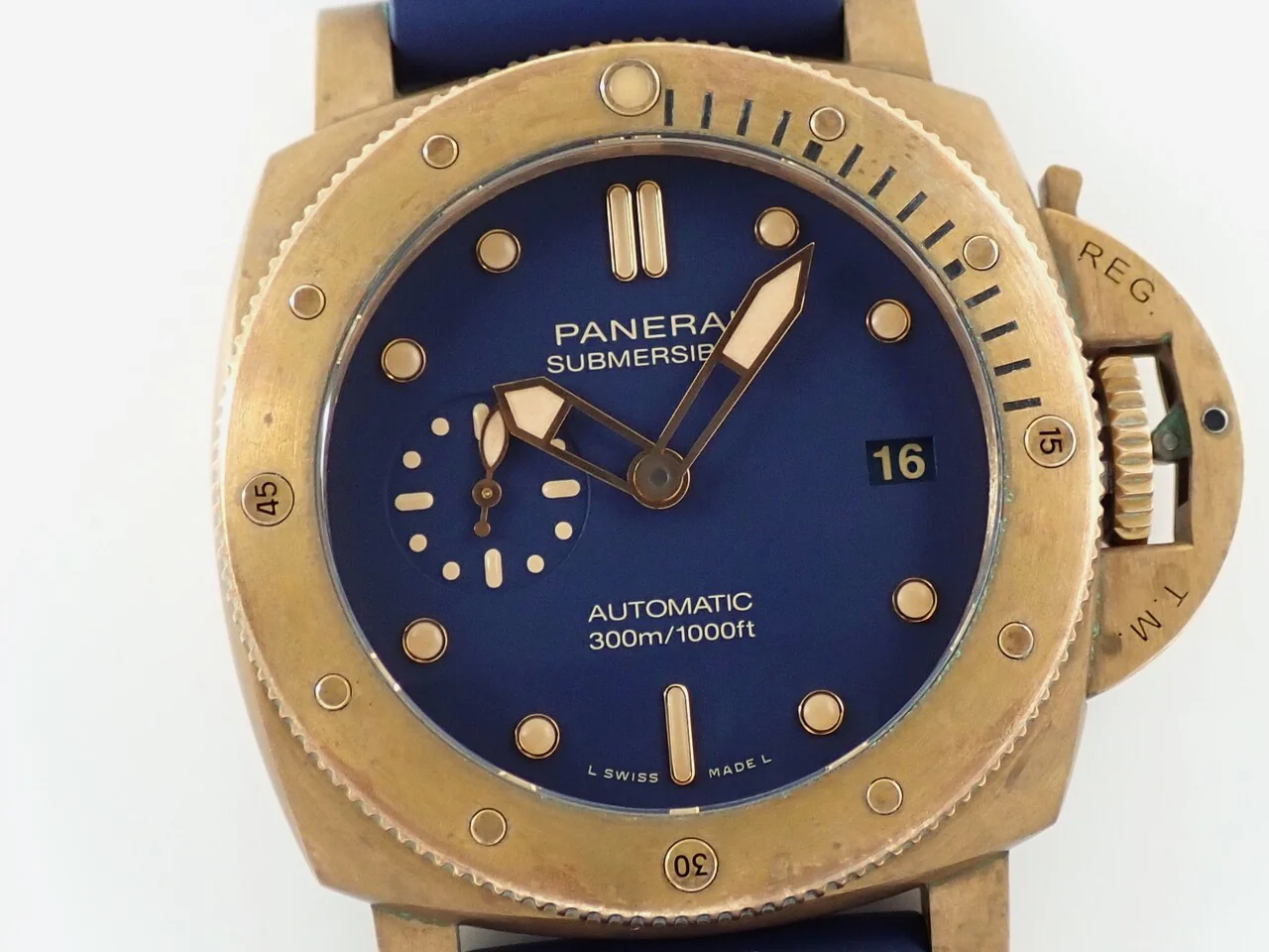 パネライ サブマーシブル ブロンゾ ブルー アビッソ Ref.PAM01074 ブルー文字盤 中古 30HLKUUJ - Image 3