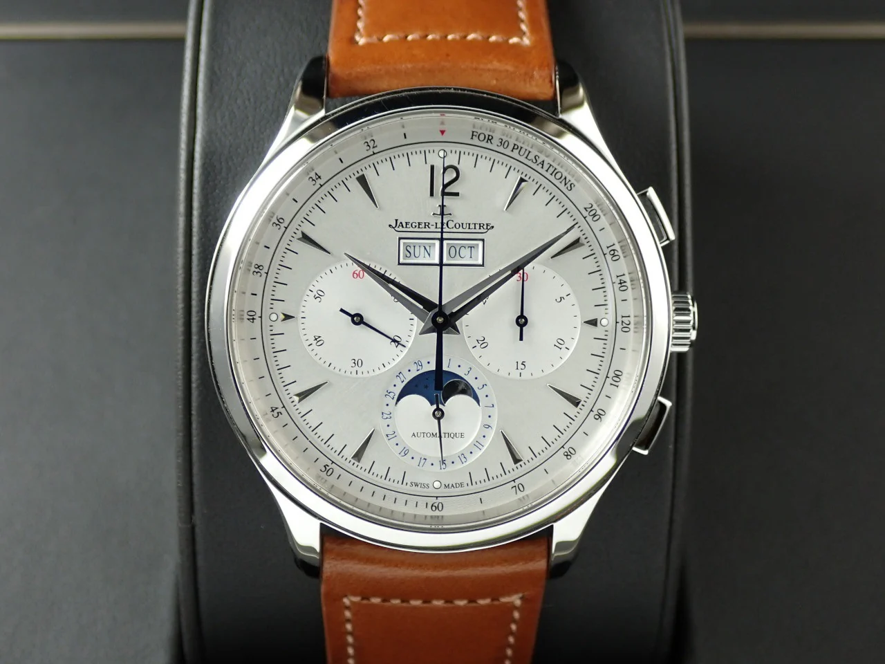 ジャガールクルト マスターコントロール クロノグラフカレンダー Ref.Q4138420 シルバー文字盤 中古 3103CY55 - Image 2