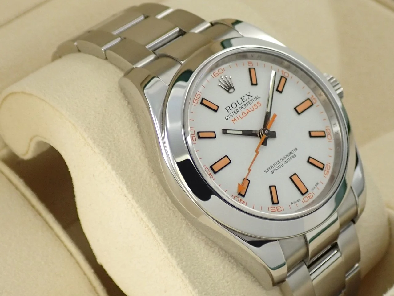 ロレックス ミルガウス Ref.116400 ステンレススチール ホワイト文字盤 - Image 5