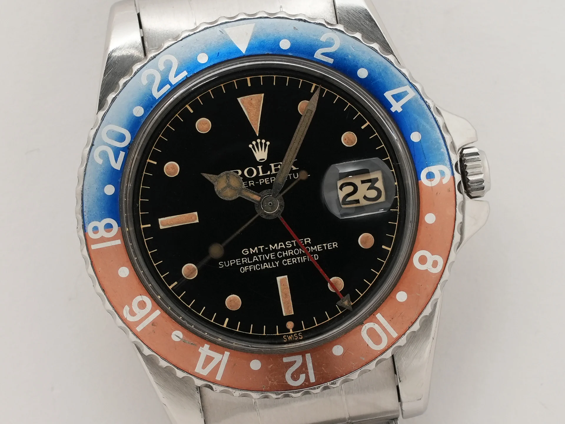 ロレックス GMTマスター Ref.1675MM ステンレススチール ブラック文字盤 オイスターブレスレット - Image 3