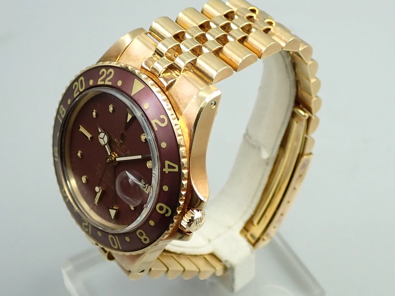 ロレックス GMTマスター Ref.1675/8 イエローゴールド ブラウン文字盤 ジュビリーブレスレット 中古 384M2331 - Image 4
