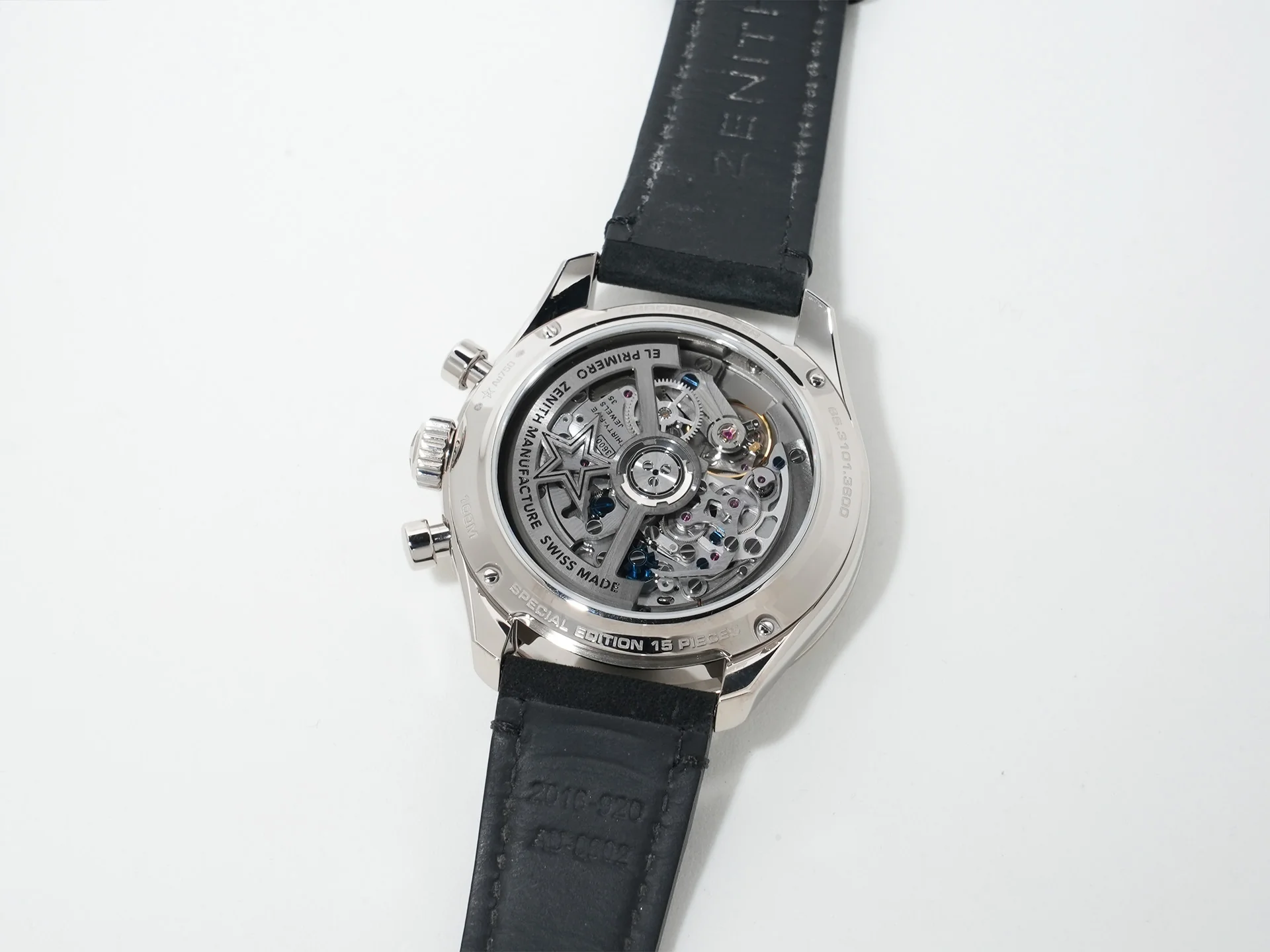 ゼニス クロノマスター スポーツ ゴールド Ref.65.3101.3600/21.C920 18Kホワイトゴールド ブラック文字盤 美品 3h2pnxv9 - Image 7