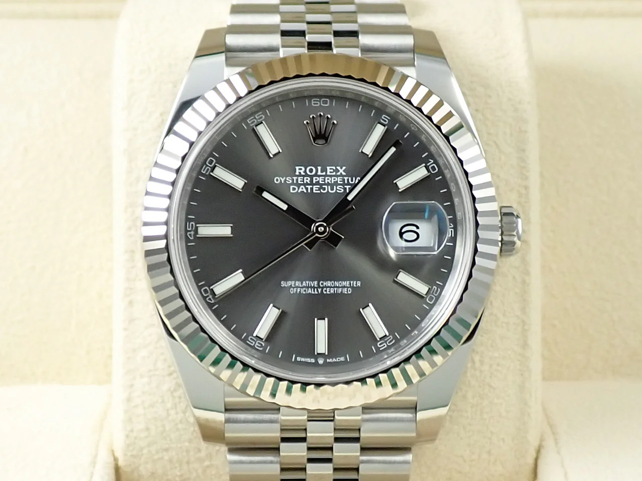 ロレックス デイトジャスト41 Ref.126334 ステンレススチール/ホワイトゴールド スレート文字盤 ジュビリーブレスレット 未使用 3HX82399 - Image 2