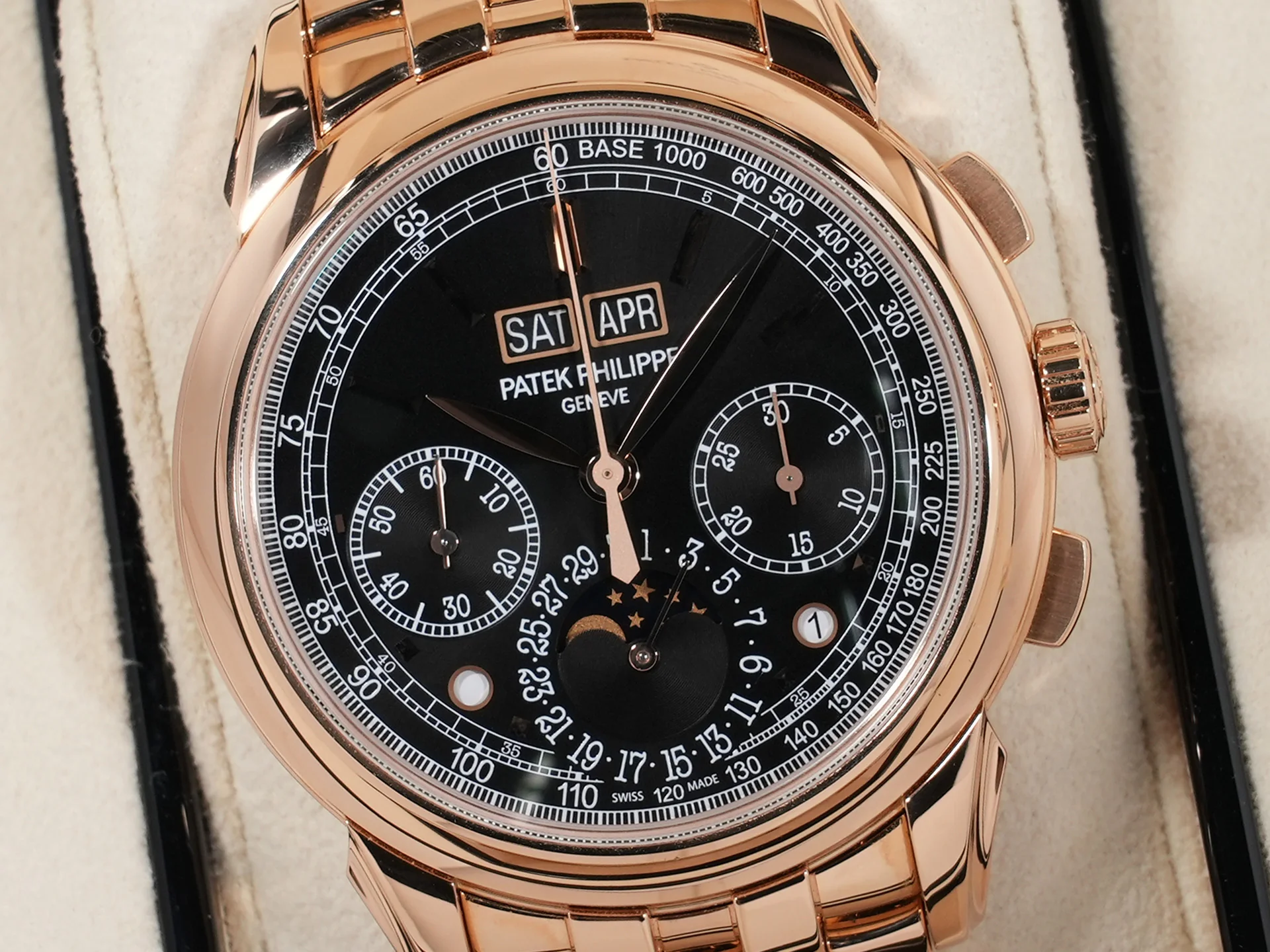 パテックフィリップ パーペチュアルカレンダー クロノグラフ Ref.5270/1R-001 ローズゴールド エボニーブラック ソレイユ文字盤 - Image 3