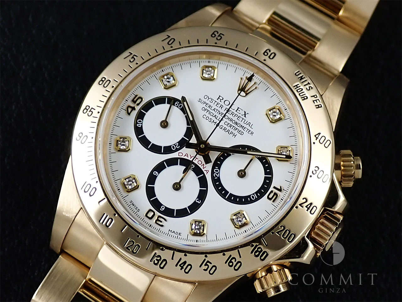 ロレックス デイトナ エルプリメロ Ref.16528G イエローゴールド ホワイトx8Pダイヤ文字盤 - Image 10