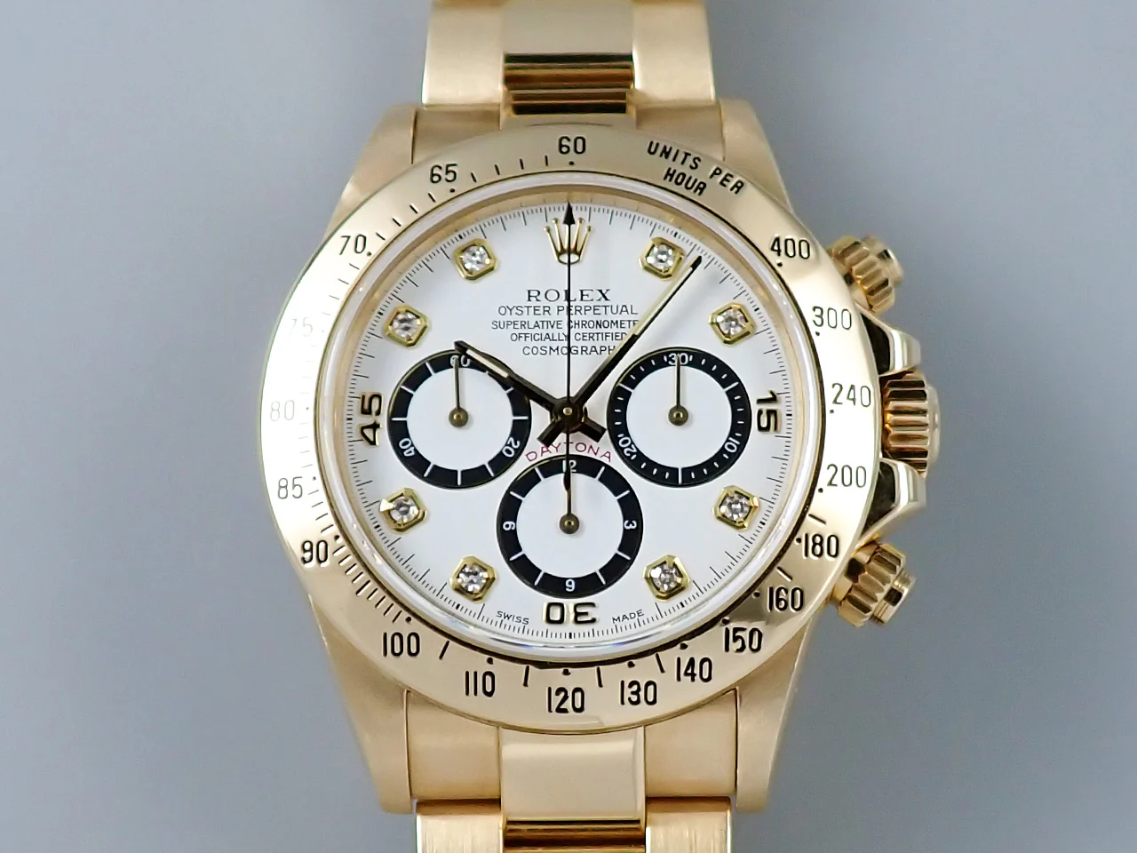 ロレックス デイトナ エルプリメロ Ref.16528G イエローゴールド ホワイトx8Pダイヤ文字盤 - Image 2