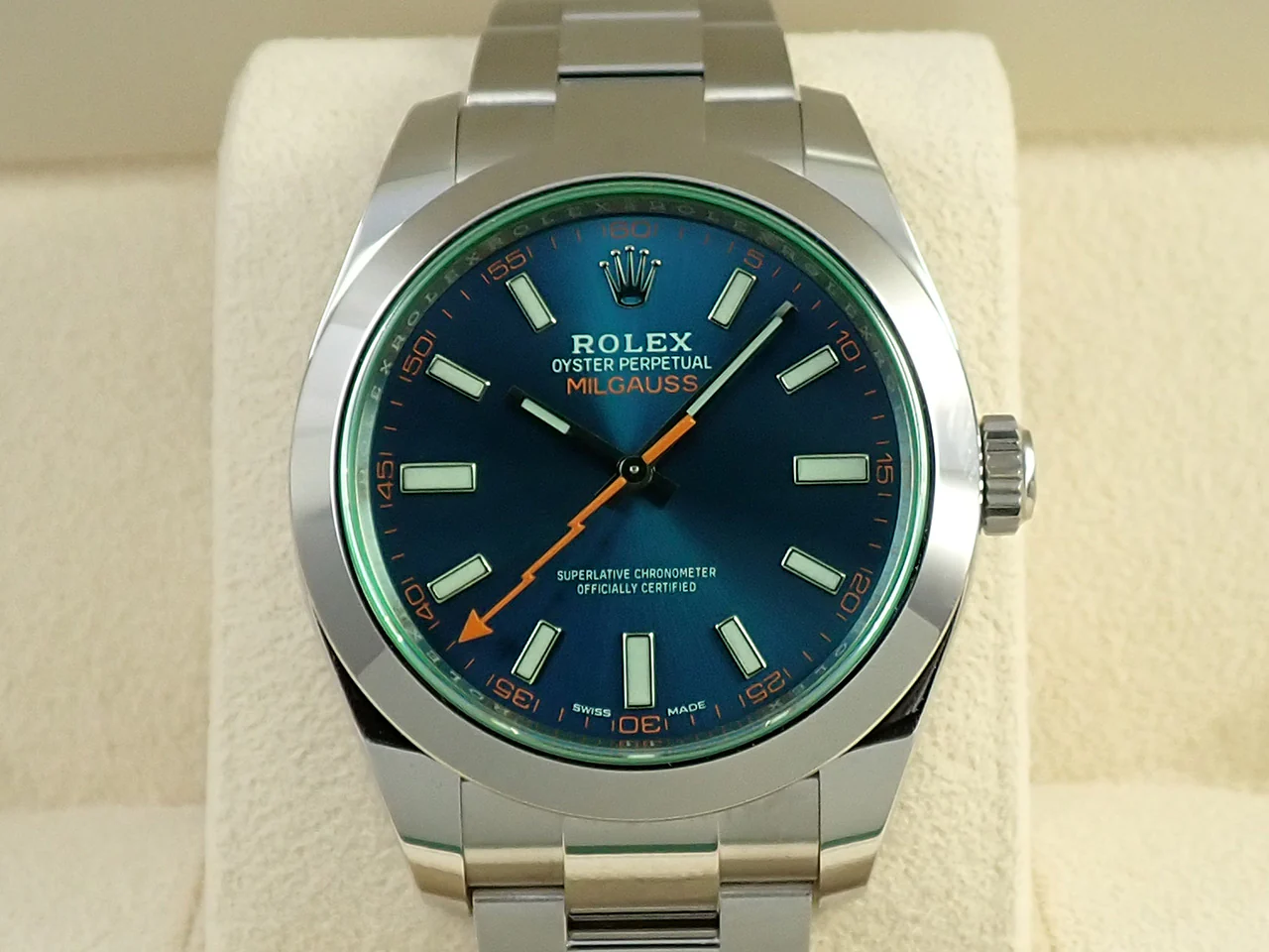 ロレックス ミルガウス Ref.116400GV ステンレススチール Zブルー文字盤 - Image 2