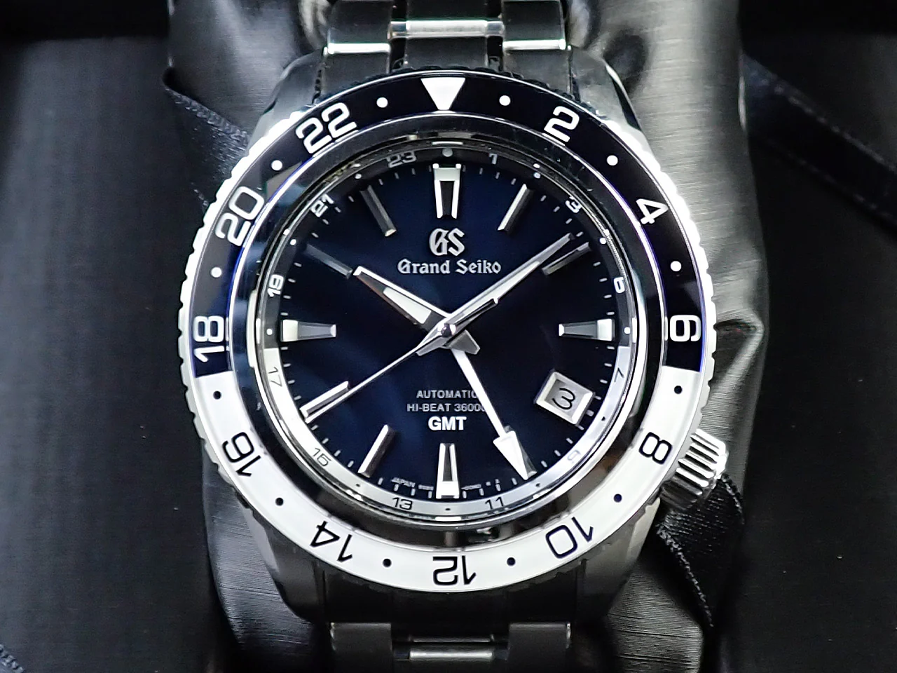 グランドセイコー メカニカル ハイビート 36000 GMT Ref.SBGJ237 ミッドナイトブルー文字盤 中古 401UTTCR - Image 2