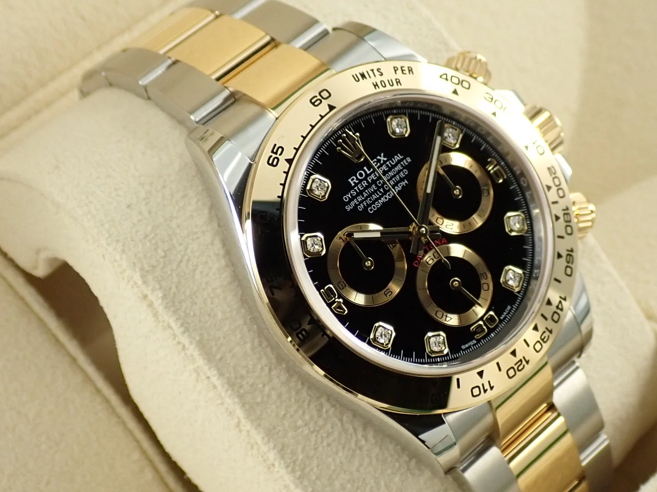 ロレックス デイトナ Ref.116503G ステンレススチール/イエローゴールド ブラックx8Pダイヤ文字盤 - Image 5