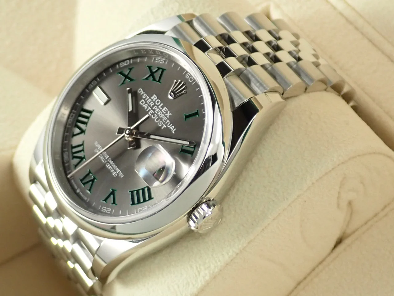 ロレックス デイトジャスト36 Ref.126200 ステンレススチール スレート文字盤 ジュビリーブレスレット - Image 4