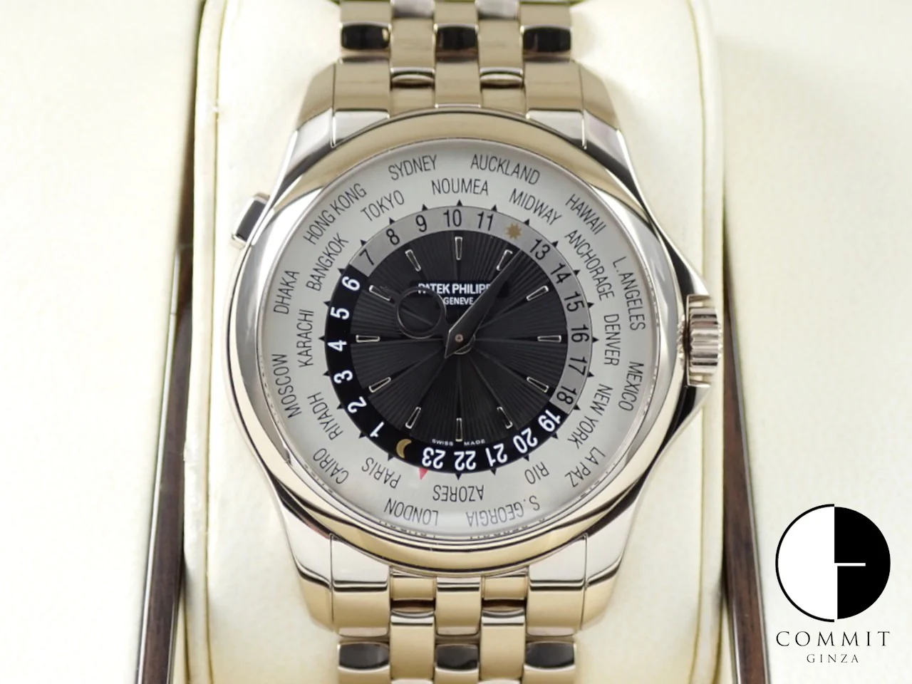 パテックフィリップ コンプリケーション ワールドタイム Ref.5130/1G-011 ホワイトゴールド ブラック文字盤