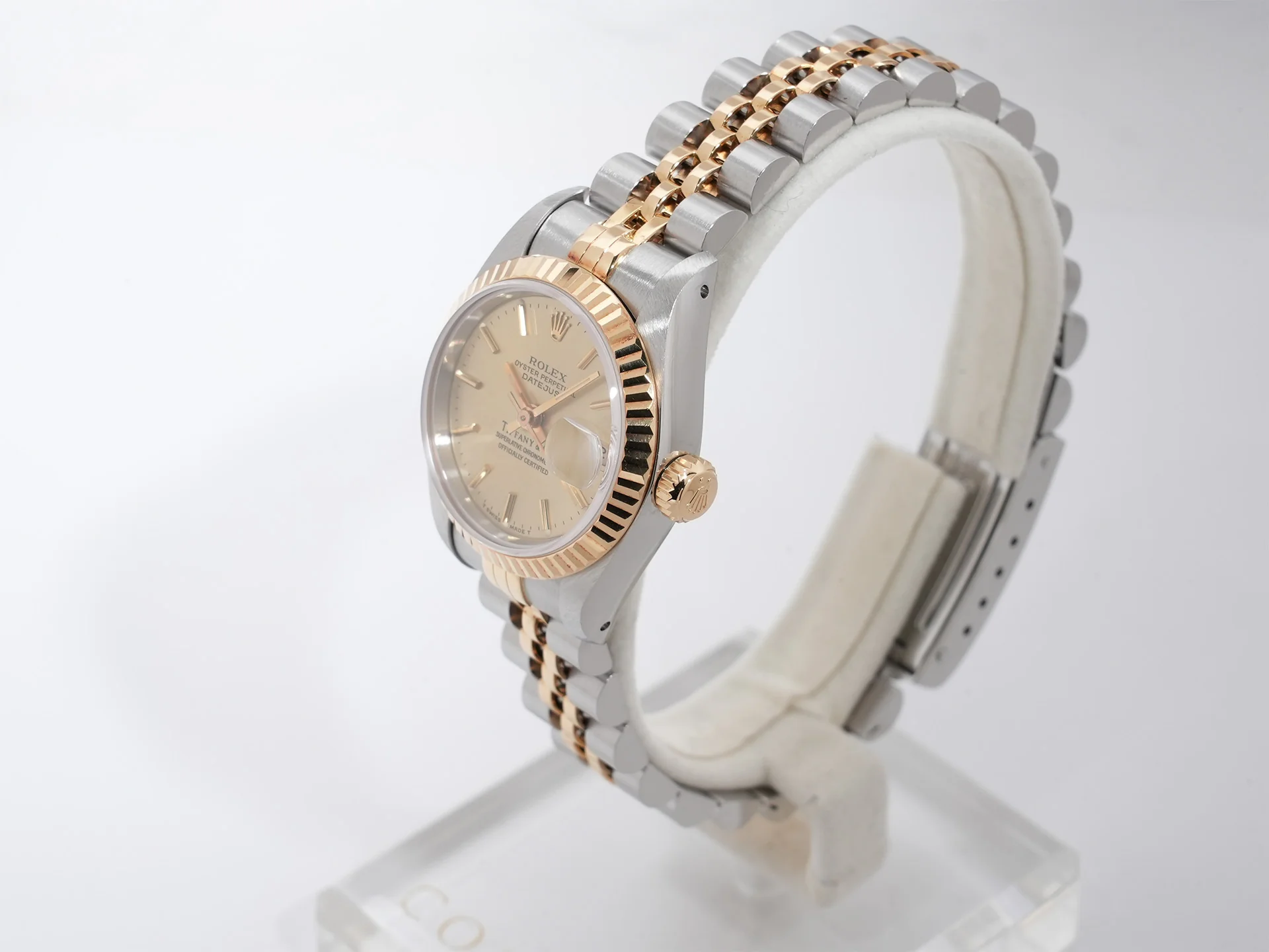ロレックス デイトジャスト TIFFANY&CO. Ref.69173 ステンレススチール/イエローゴールド シャンパン文字盤 ジュビリーブレスレット - Image 4