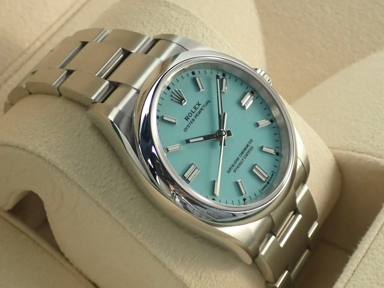 ロレックス オイスターパーペチュアル36 Ref.126000 ステンレススチール ターコイズ文字盤 - Image 5