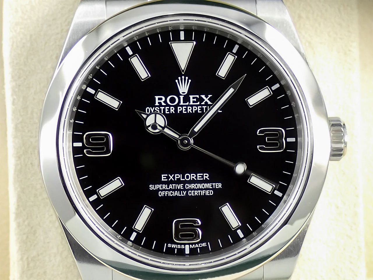 ロレックス エクスプローラーI 鏡面ブラックアウト Ref.214270 ステンレススチール ブラック文字盤 - Image 3