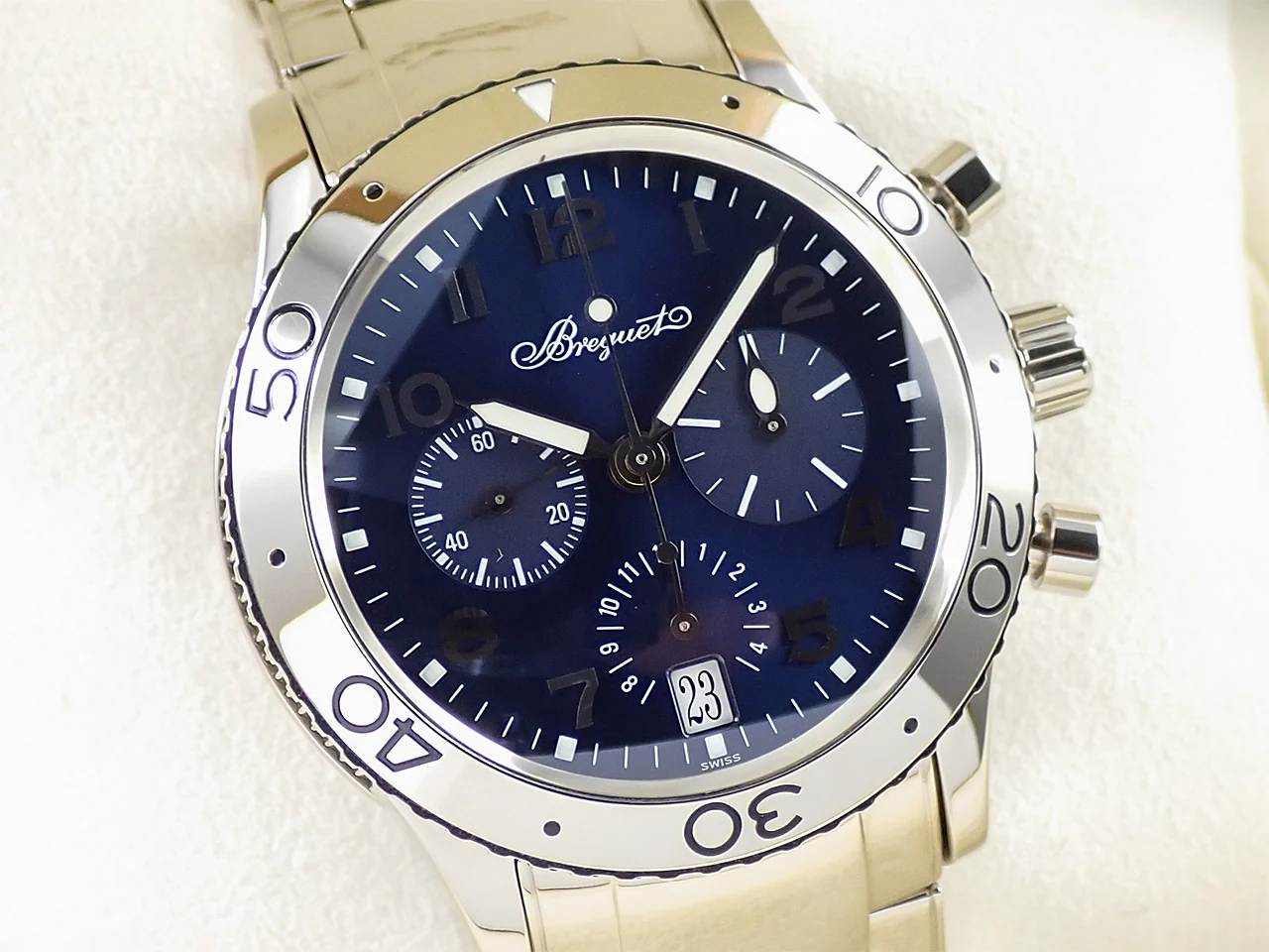 ブレゲ トランスアトランティック タイプXX Ref.3820BB/P2/BW9 ブルー文字盤 中古 57TXVMSS - Image 3