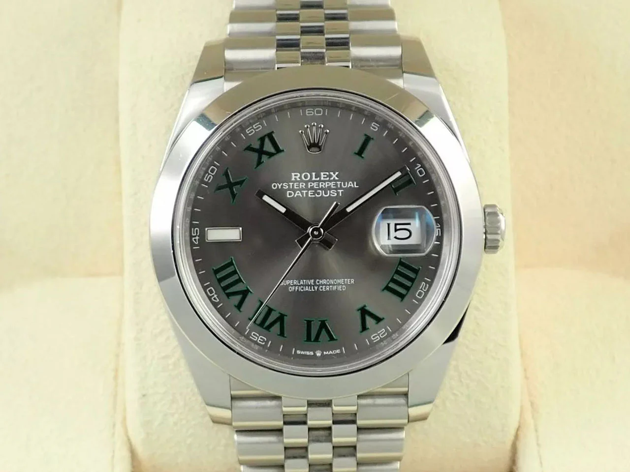 ロレックス デイトジャスト41 Ref.126300 ステンレススチール スレートローマン文字盤 ジュビリーブレスレット 中古 58YFC115 - Image 2