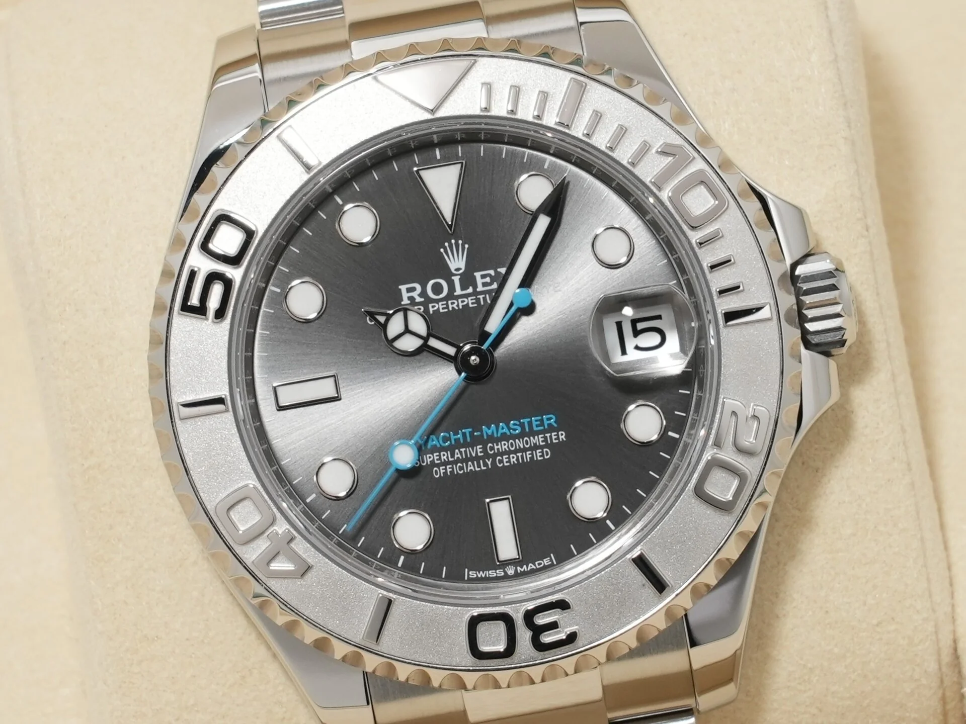 ロレックス ヨットマスター37 Ref.268622 ステンレススチール/プラチナ スレート文字盤 美品 5auyp9rf - Image 3