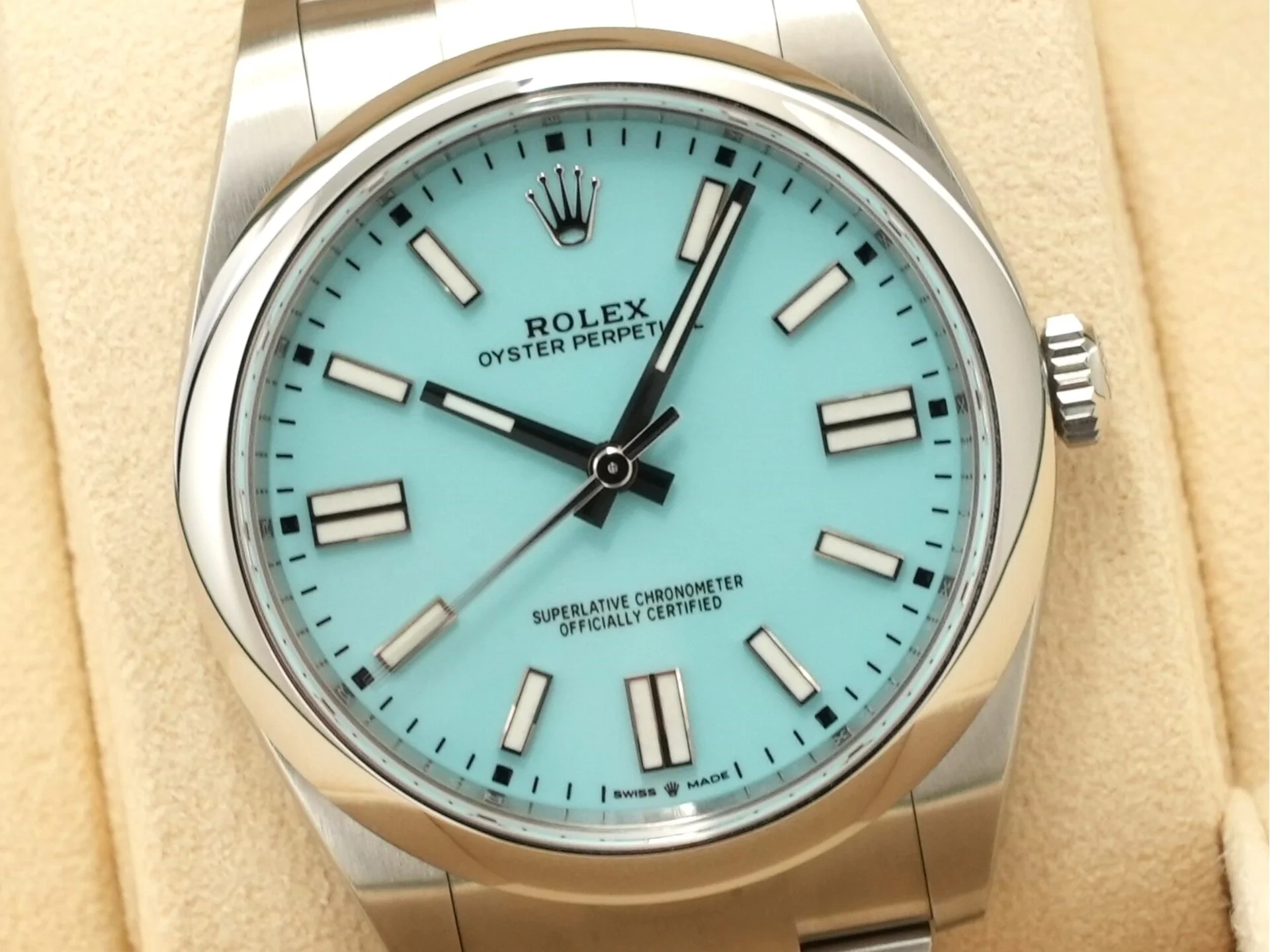 ロレックス オイスターパーペチュアル41 Ref.124300 ステンレススチール ターコイズ文字盤 - Image 3