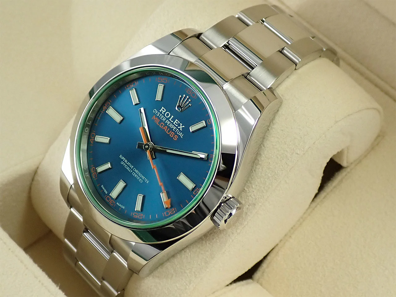 ロレックス ミルガウス Ref.116400GV ステンレススチール Zブルー文字盤 - Image 4