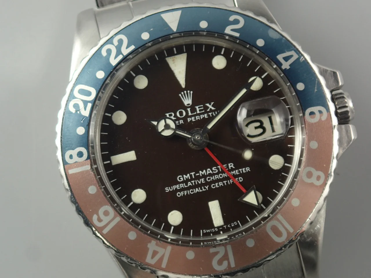 ロレックス GMTマスター Ref.1675 ステンレススチール ブラック文字盤 オイスターブレスレット - Image 3