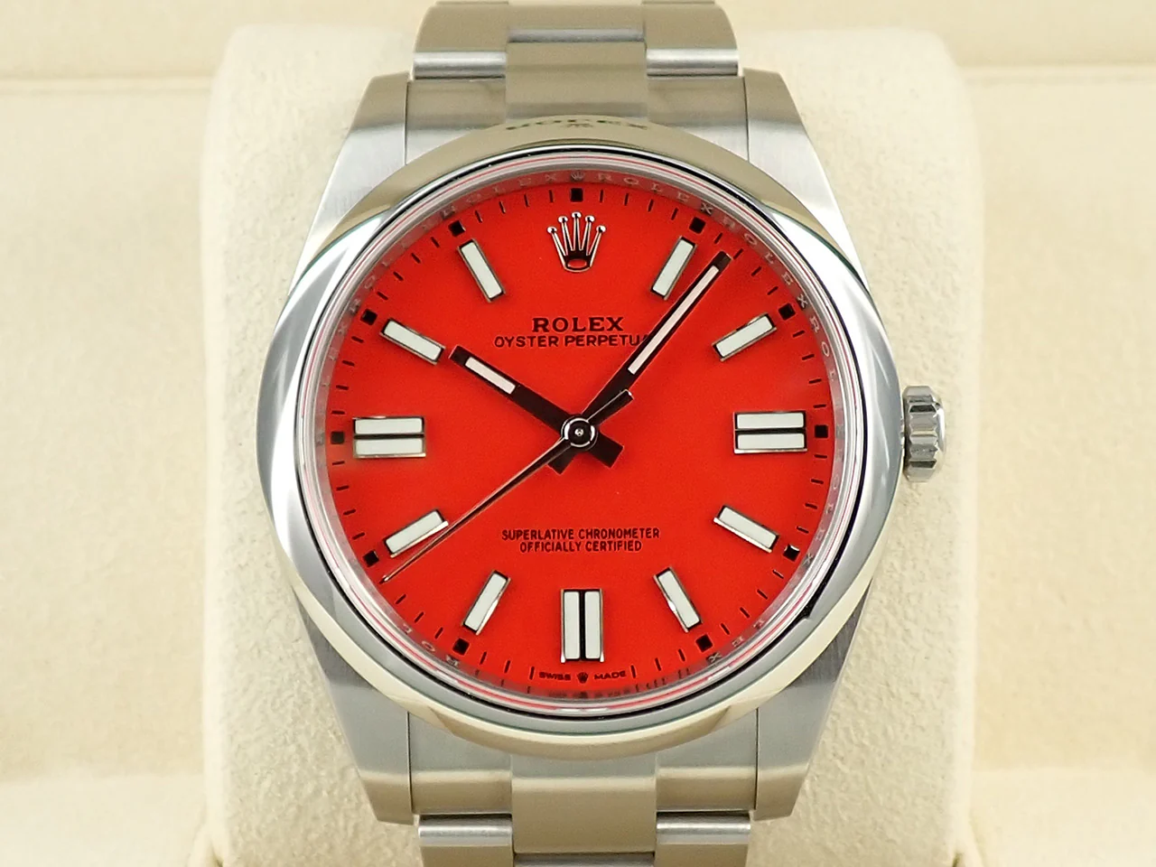 ロレックス オイスターパーペチュアル41 Ref.124300 ステンレススチール コーラルレッド文字盤 - Image 2