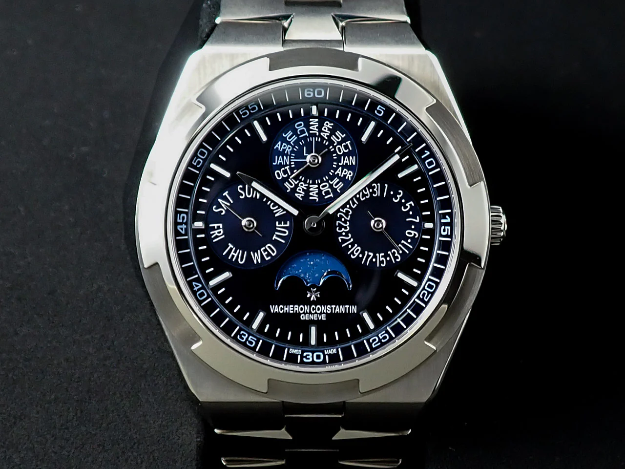 ヴァシュロンコンスタンタン オーヴァーシーズ エクストラフラット パーペチュアルカレンダー Ref.4300V/120G-B945 ブルー文字盤 美品 65F00JFA - Image 2