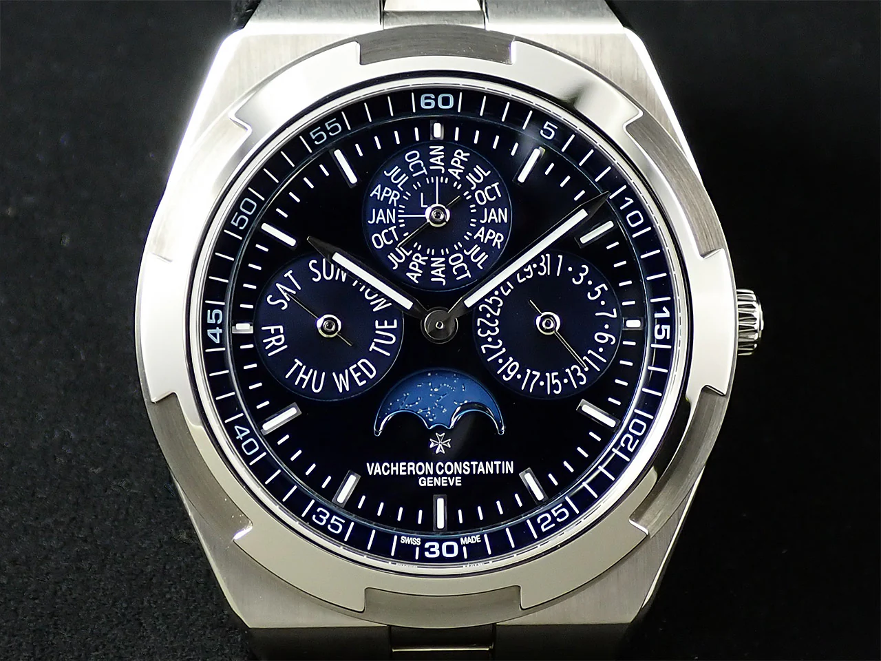 ヴァシュロンコンスタンタン オーヴァーシーズ エクストラフラット パーペチュアルカレンダー Ref.4300V/120G-B945 ブルー文字盤 美品 65F00JFA - Image 3