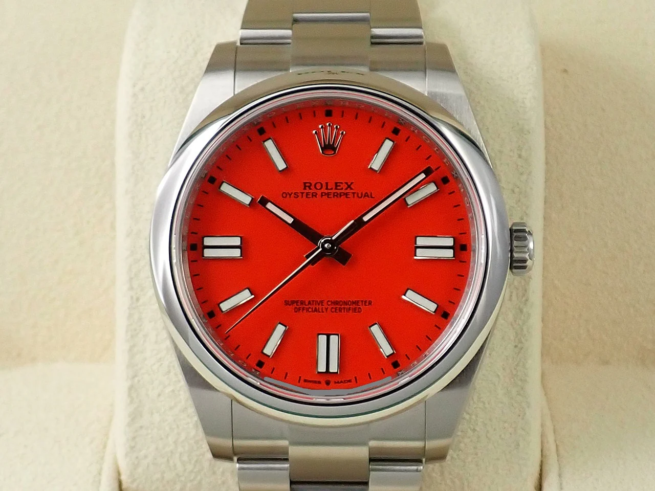 ロレックス オイスターパーペチュアル41 Ref.124300 ステンレススチール コーラルレッド文字盤 - Image 2
