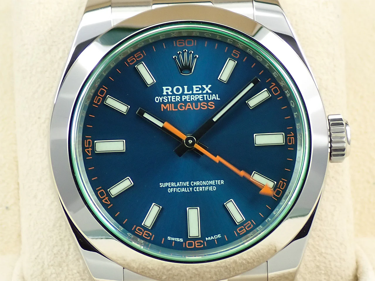 ロレックス ミルガウス Ref.116400GV ステンレススチール Zブルー文字盤 - Image 3
