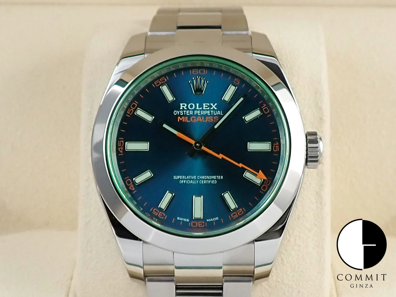 ロレックス ミルガウス Ref.116400GV ステンレススチール Zブルー文字盤