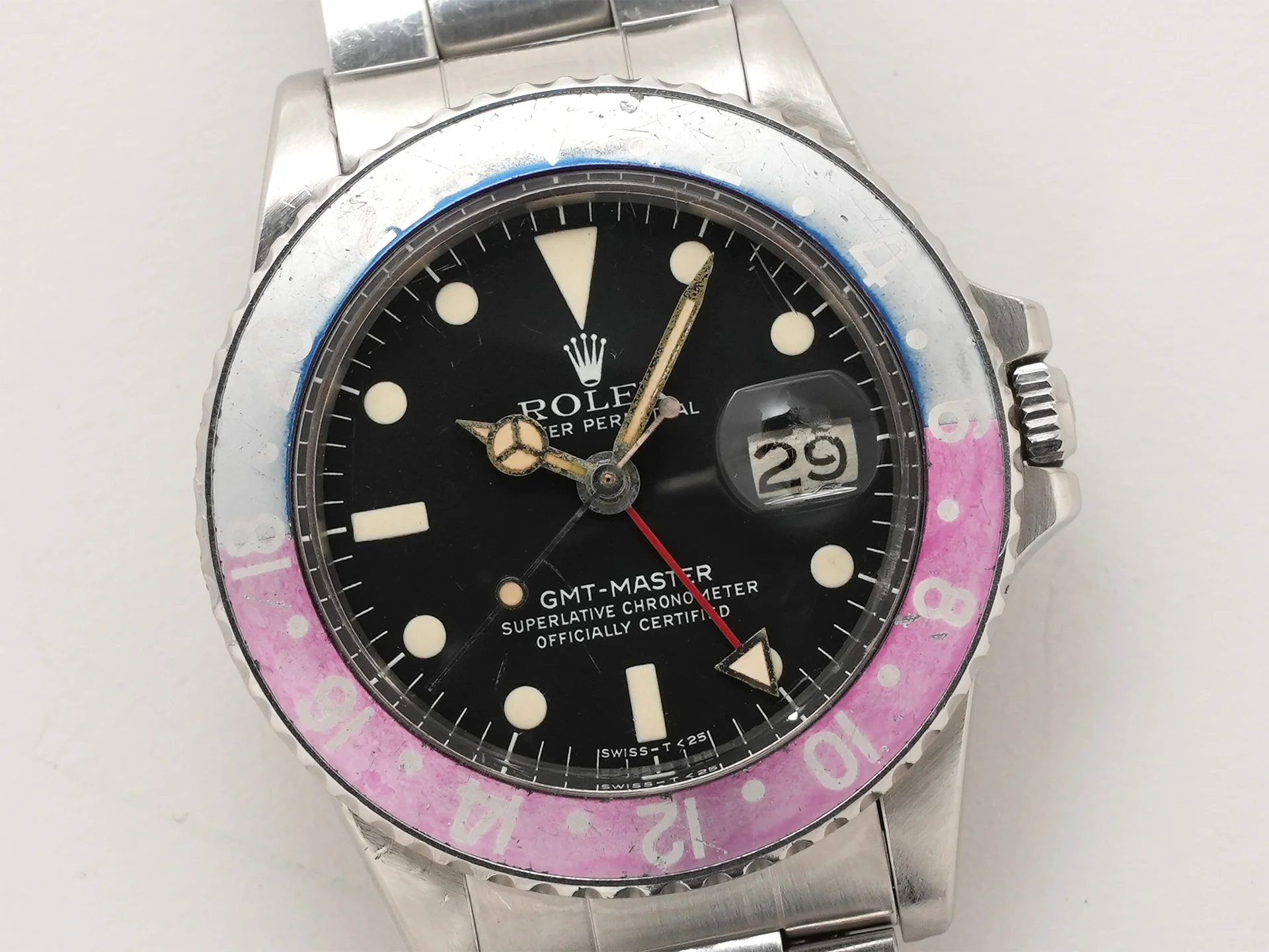 ロレックス GMTマスター Ref.1675 ステンレススチール ブラック文字盤 オイスターブレスレット - Image 3